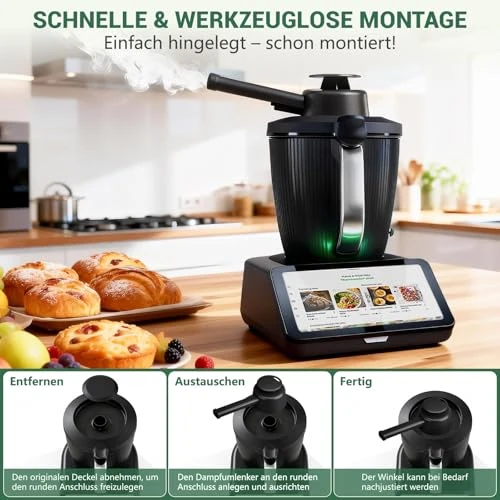 Bez Marki THERMOMIX TM7 GARO ĮDĖKLĖS PRIEDAI, SKIRTA GARUOSE GARYMO GARO JUODOS spalvos