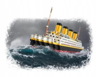Bez Marki Titaniko 3D dėlionė konstruktorius 1860 dalių laivas vaikams nuo 3 metų PP medžiaga | TITANICBLOCKS