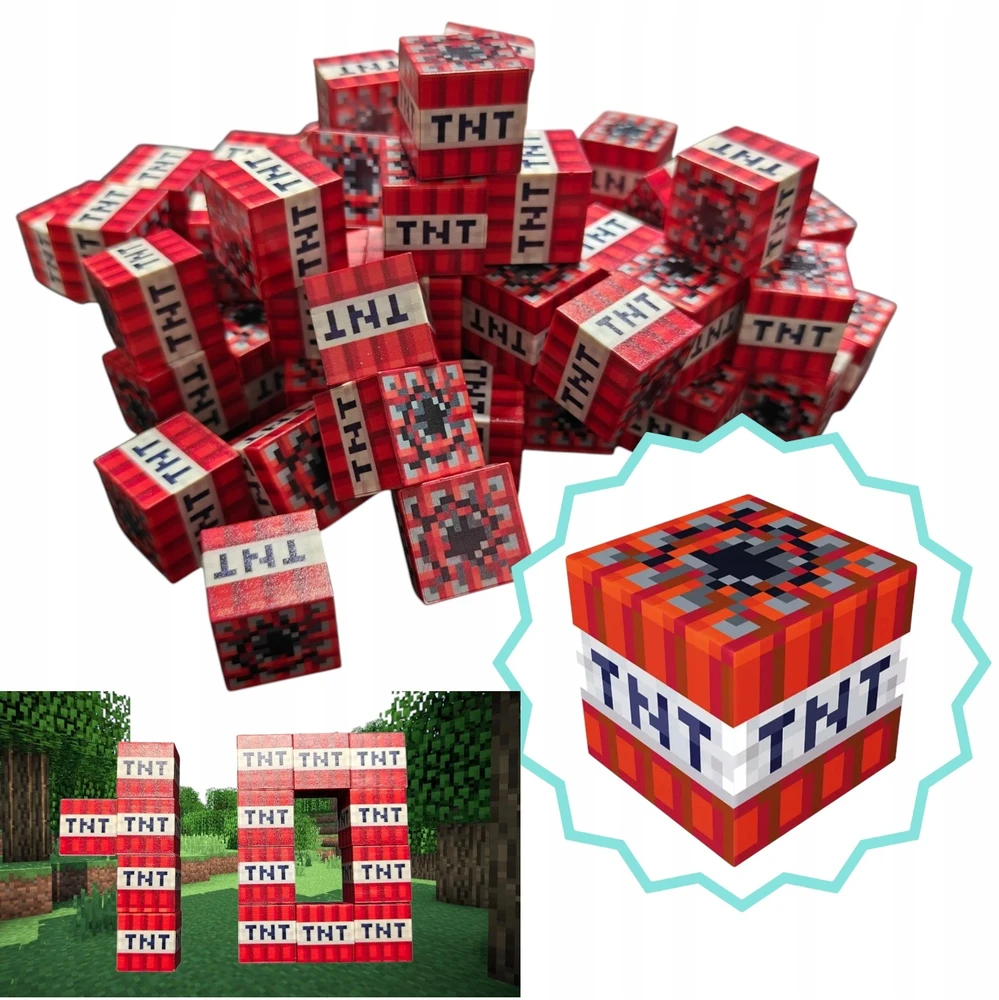 Bez Marki TNT magnetinių Montessori blokų rinkinys iš 10 dinamitų