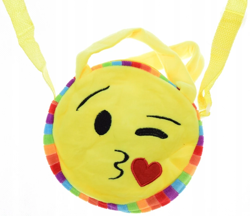 Bez Marki TOREBKA PLUSZOWA EMOTIKON DLA DZIECI EMOJI PREZENT