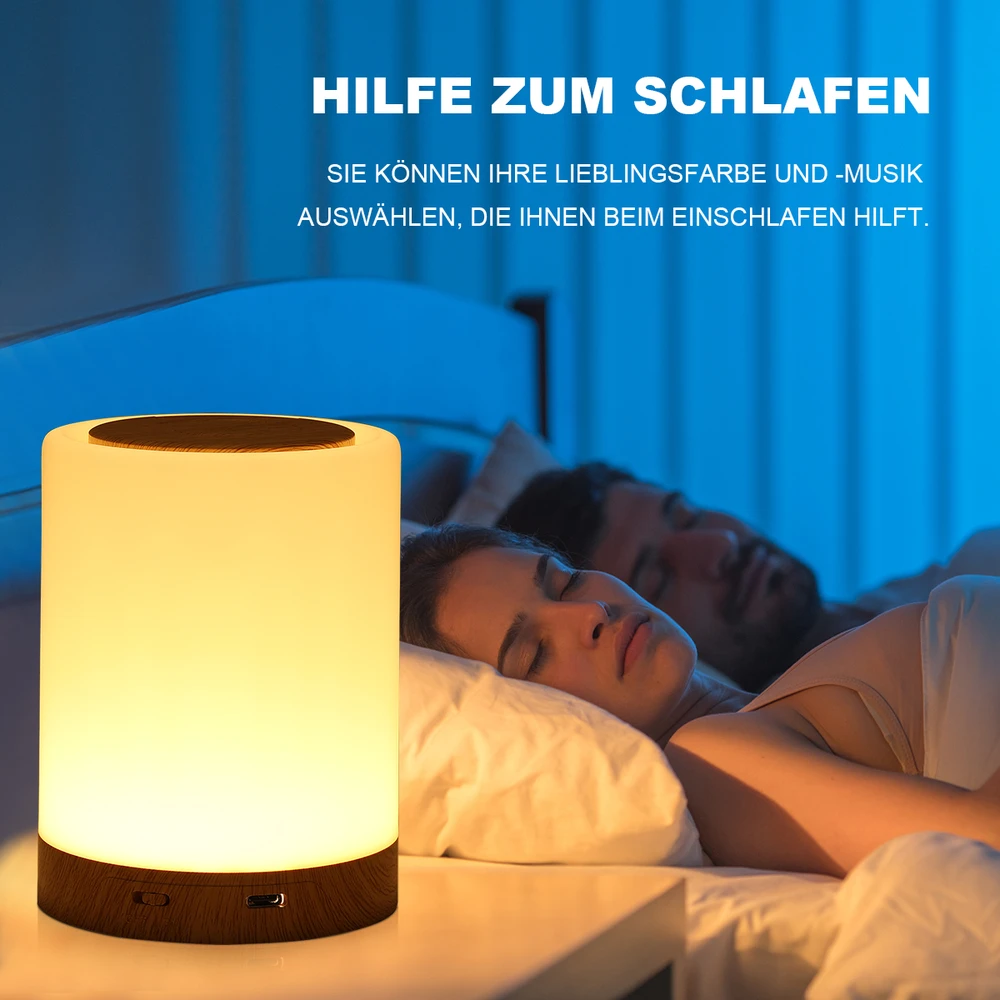 Bez Marki Touch Control LED stalinė lempa, USB įkraunama RGB naktinė lempa