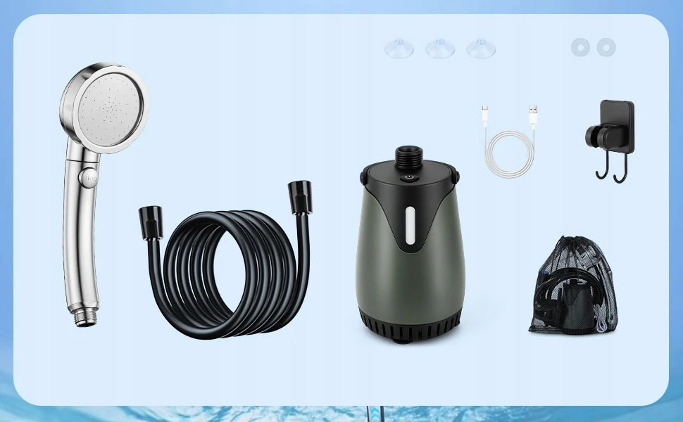 Bez Marki TOURIST CAMPING SHOWER 8000MAH IPX7 su LED ekranu
