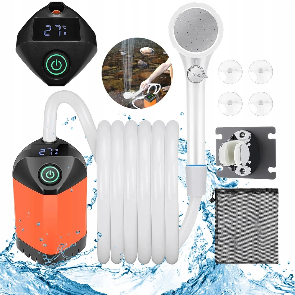 Bez Marki TOURIST SHOWER bevielis su BATTERY CAMPING lauko PUMP