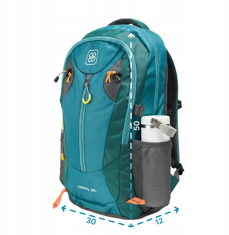 Bez Marki Turistinė kuprinė VIO Trekking 50L Žalia
