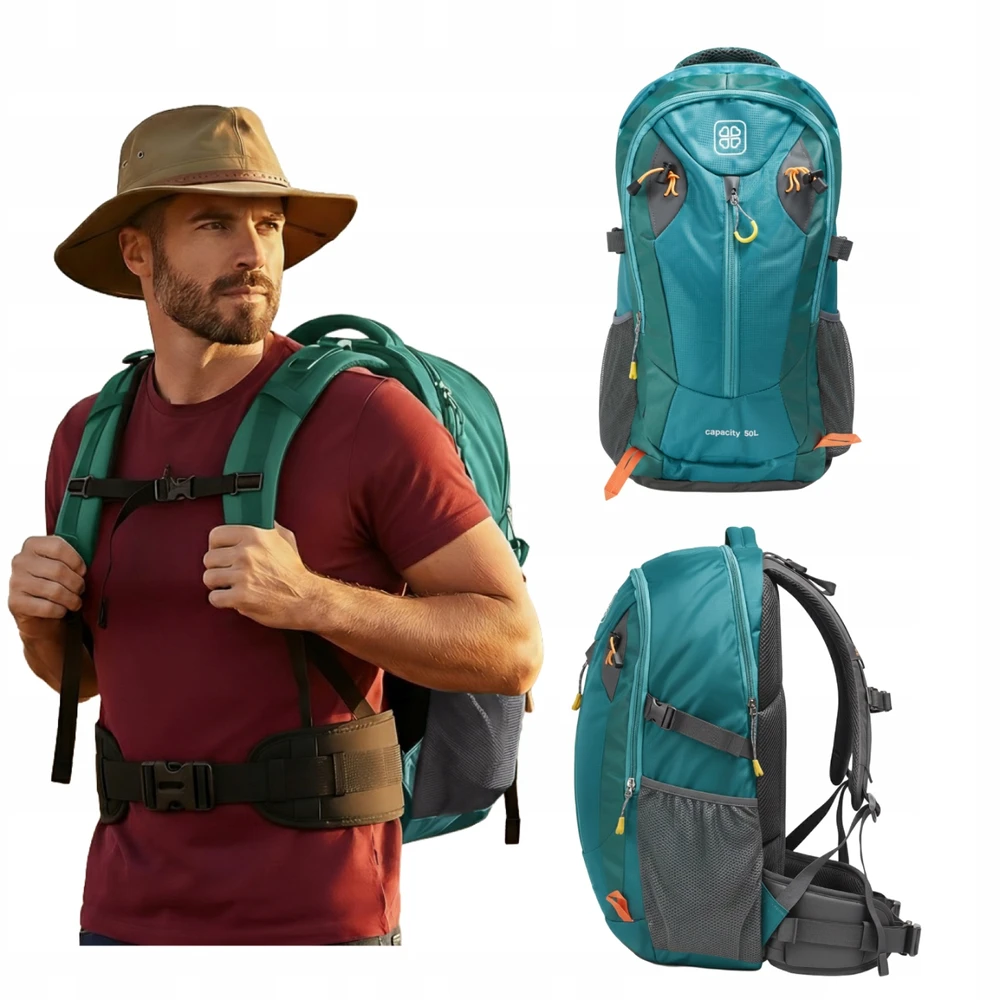 Bez Marki Turistinė kuprinė VIO Trekking 50L Žalia