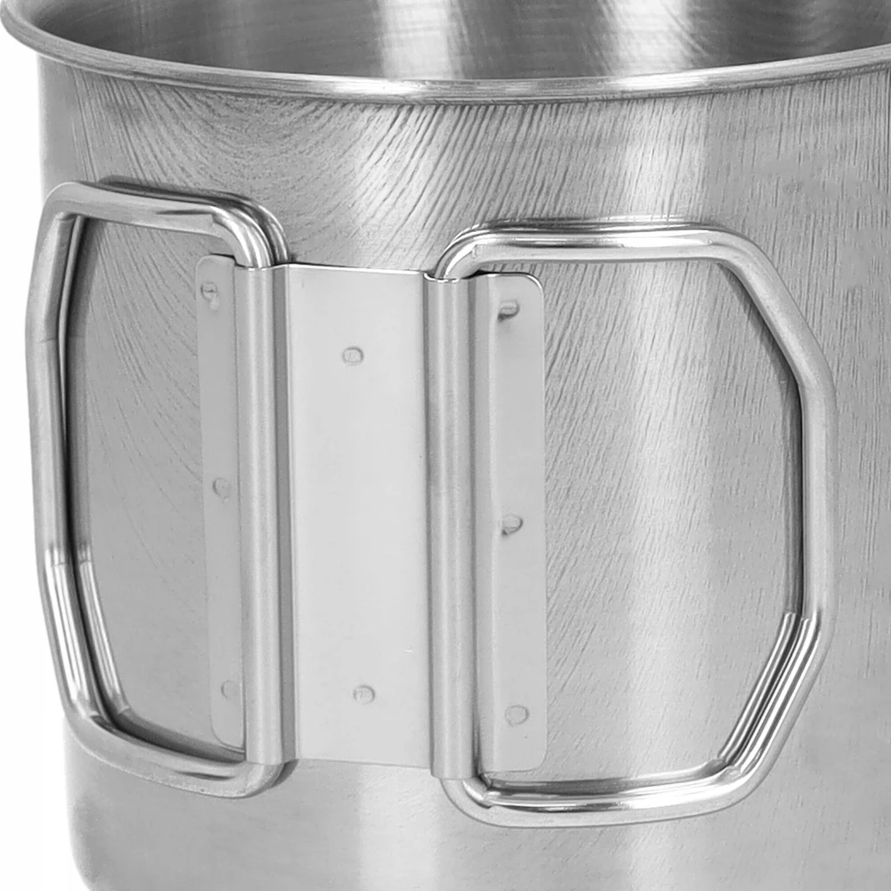 Bez Marki Turistinis puodelis metalinė sulankstoma rankena kempingo kelionei 500 ml