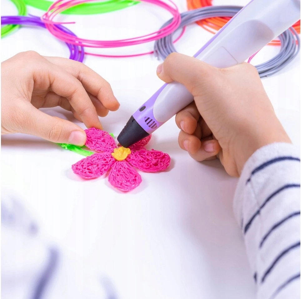 Bez Marki TUŠINIO 3D SPAUSDINTUVO PURPURINIO RAŠIKLIŲ RINKINYS + 9 METRŲ GIJŲ RETRILAI
