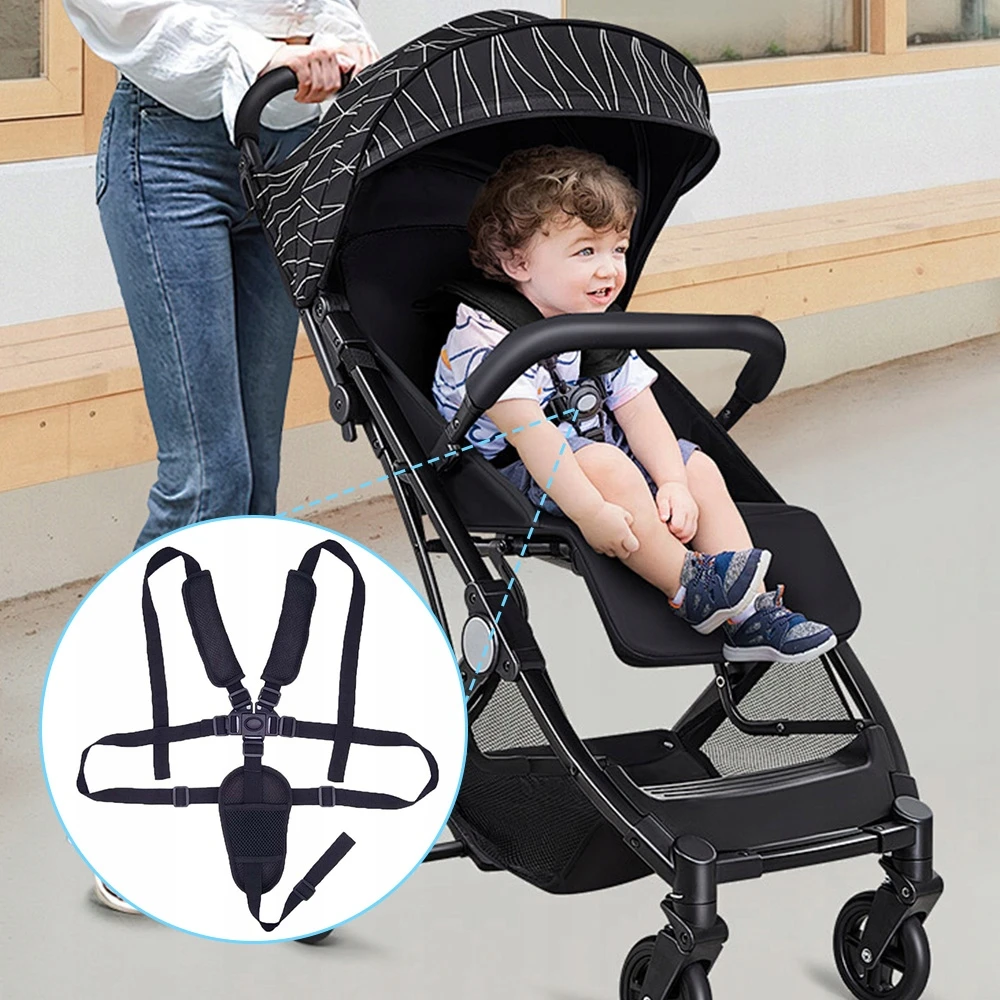 Bez Marki UNIVERSALŪS 5 TAŠKŲ Saugos diržai, skirti vežimėliui, STIPRI 75 cm