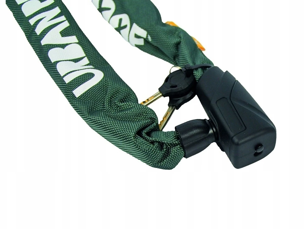 Bez Marki Urban Proof grandinės spyna 100 cm 8 mm plienas/poliesteris žalias 3 vnt.