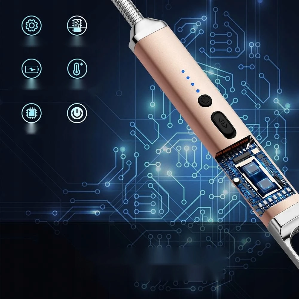 Bez Marki USB ELEKTRINIS žiebtuvėlis BEDEGIS SUKAMAS VANDENIUI ATSPIRUS AKUMULIATORIUS