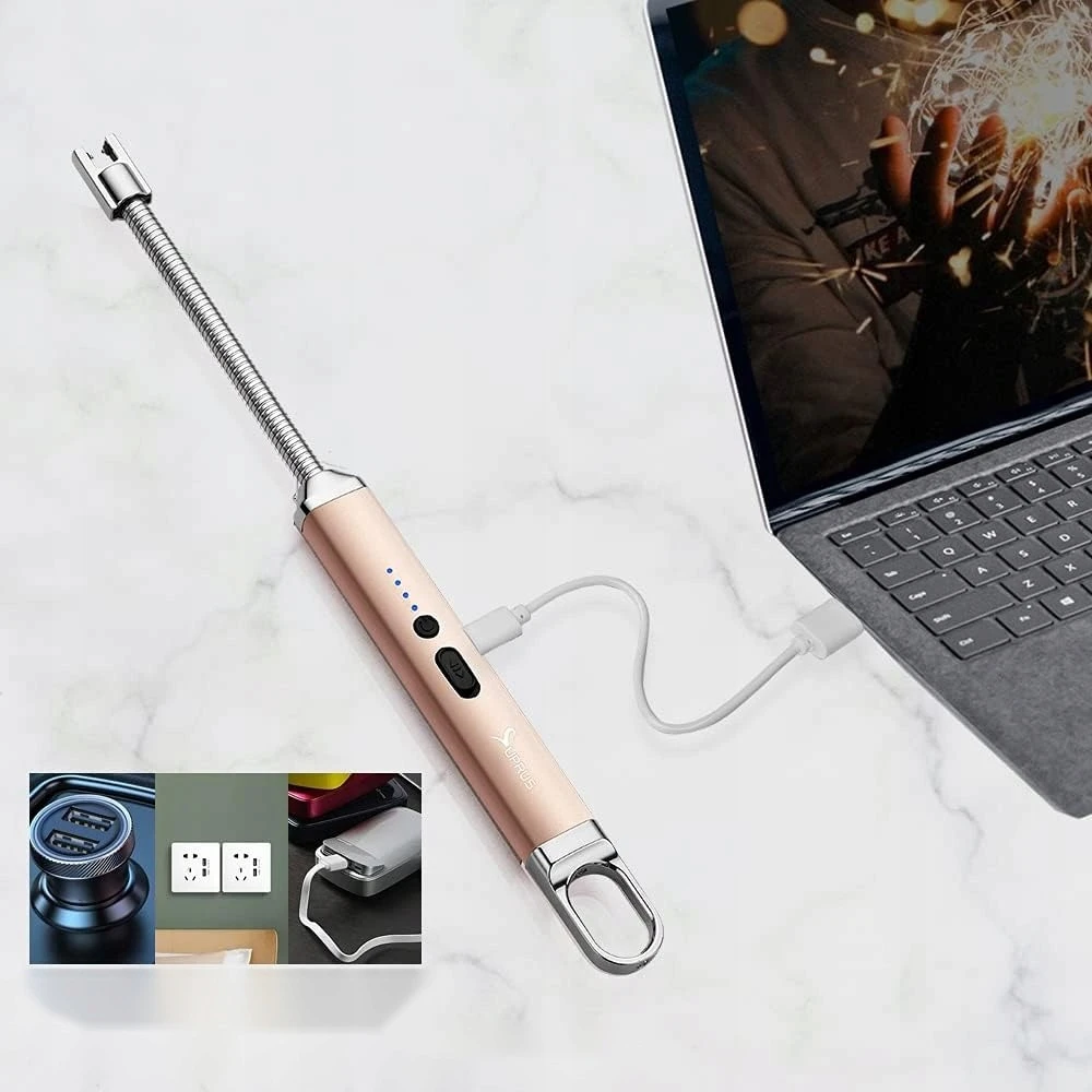 Bez Marki USB ELEKTRINIS žiebtuvėlis BEDEGIS SUKAMAS VANDENIUI ATSPIRUS AKUMULIATORIUS