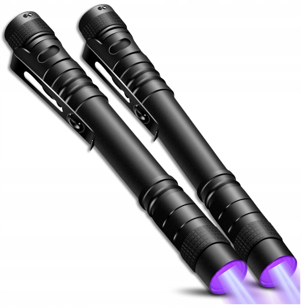 Bez Marki UV LED žibintuvėlis juodas aliuminis, 2 vnt. Z10