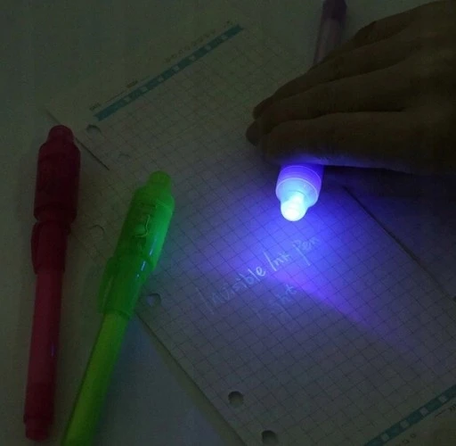 Bez Marki Uv rašiklis su Led lempute, nematomas rašalas, 13 cm