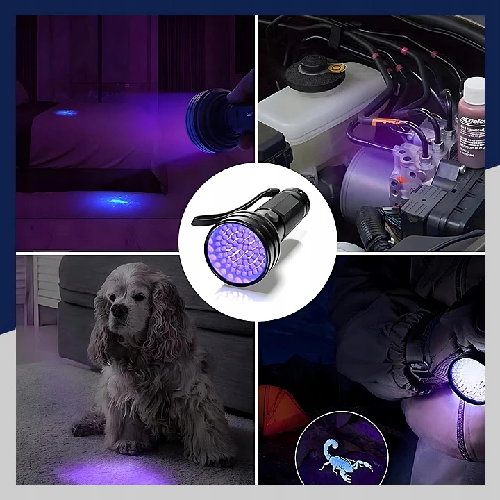 Bez Marki UV žibintuvėlis 100 LED UV detektorius gintaro spalvos oro kondicionavimo kontrasto šlapimo banknotai