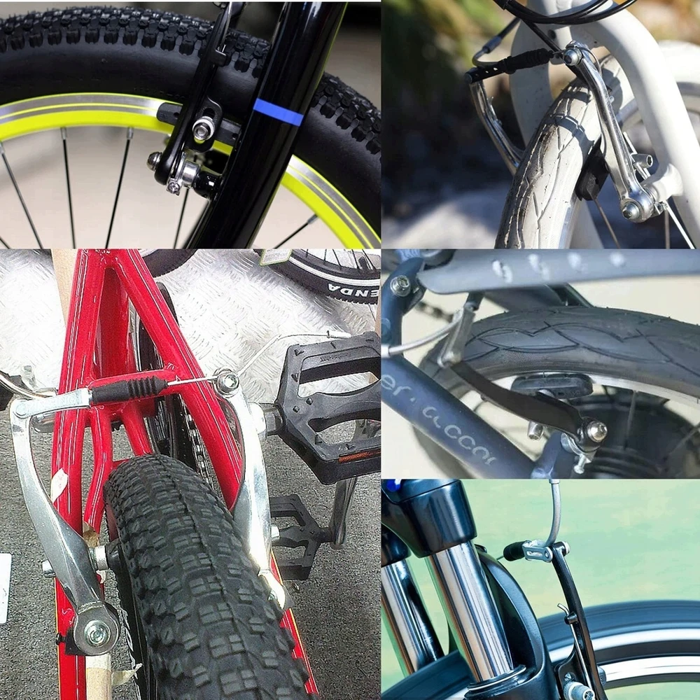 Bez Marki V-BRAKE stabdžiai, Juodas - FRONT + REAR komplektas