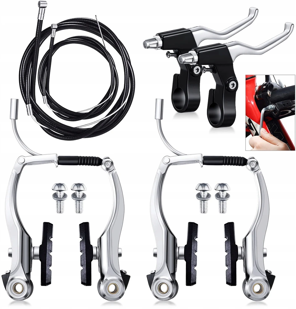 Bez Marki V-brake stabdžių kaladėlės dviračiui, 110 mm, priekinės/galinės, juodos