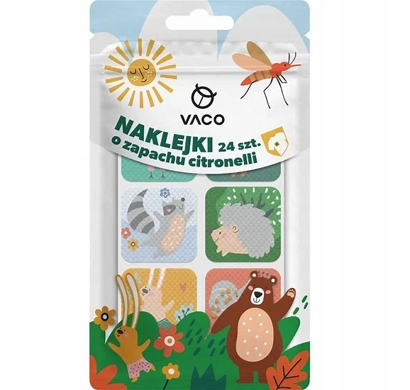 Bez Marki VACO KIDS nuo uodų atbaidantys lipdukai (Citronella) 24 vnt.