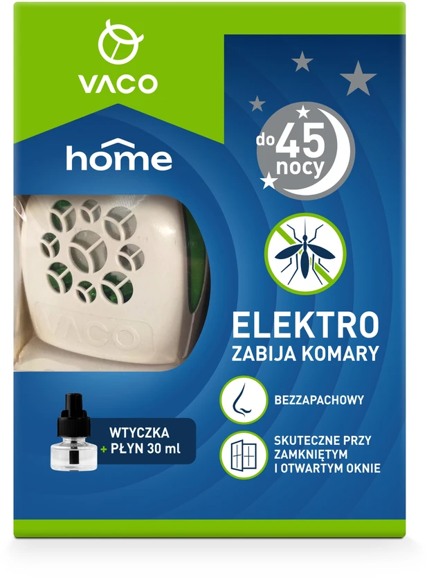 Bez Marki VACO MAX Electro + uodų repelentas (45 naktys) 30ml