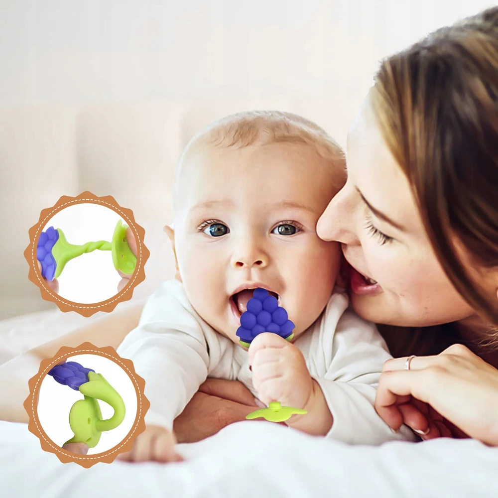 Bez Marki VAIKAMS MASAŽUOJAMAS DANTŲ ŠEPETĖLIS DANTŲ ŠEITĖMS