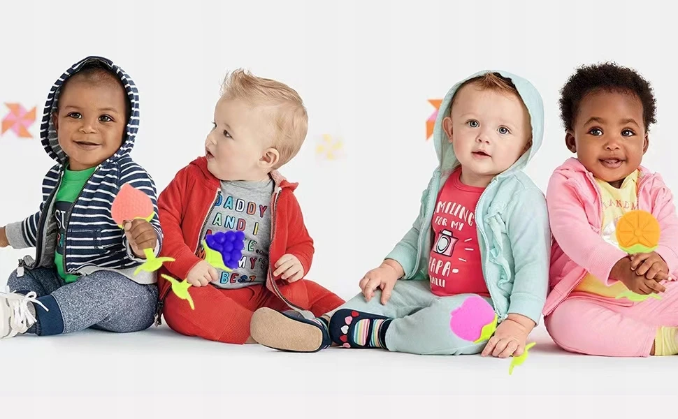 Bez Marki VAIKAMS MASAŽUOJAMAS DANTŲ ŠEPETĖLIS DANTŲ ŠEITĖMS