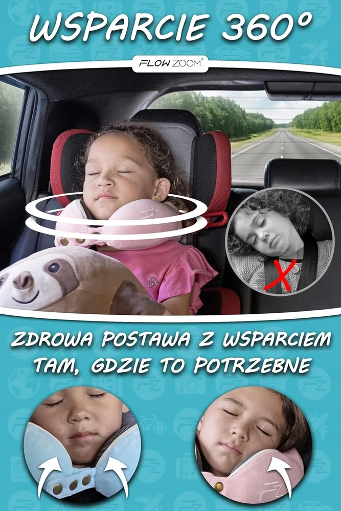 Bez Marki Vaikiška kelioninė pagalvėlė iš "memory" putų, rožinė, S dydis