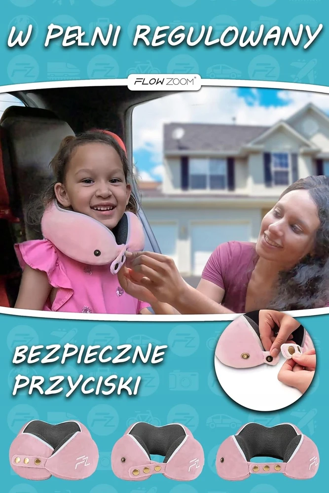 Bez Marki Vaikiška kelioninė pagalvėlė iš "memory" putų, rožinė, S dydis