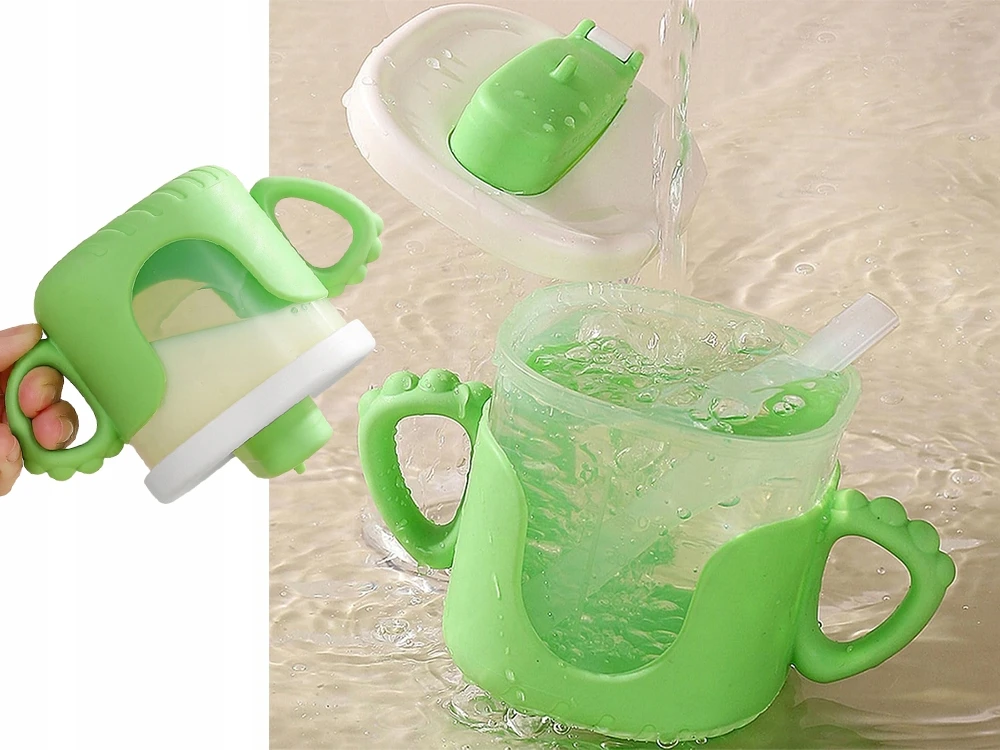 Bez Marki Vaikiškas puodelis su šiaudeliu 300 ml