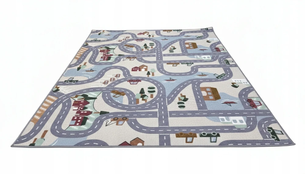Bez Marki Vaikiškas kilimas SCANROAD CITY CARS PLAY BUILDINGS 200x200