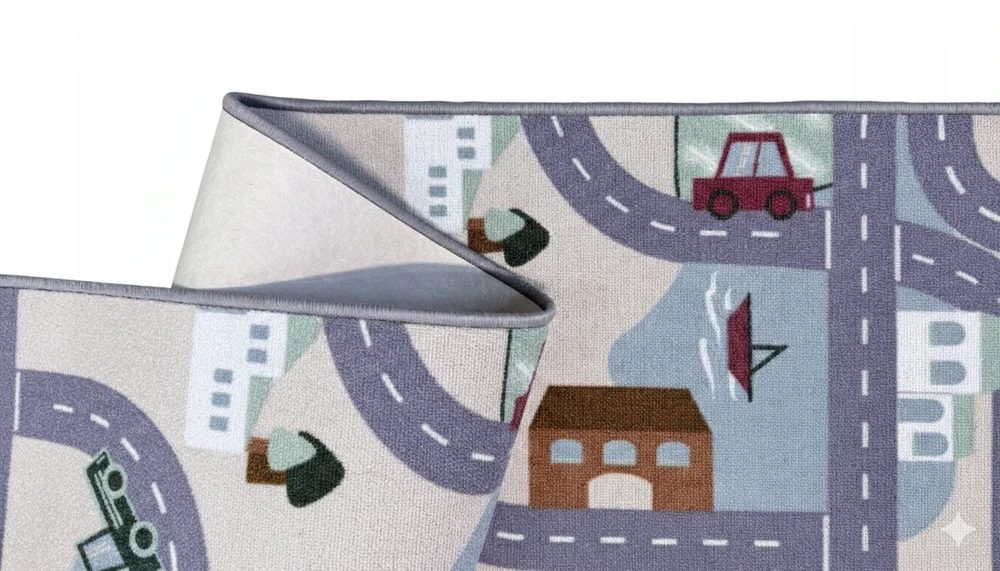 Bez Marki Vaikiškas kilimas SCANROAD CITY CARS PLAY BUILDINGS 200x200