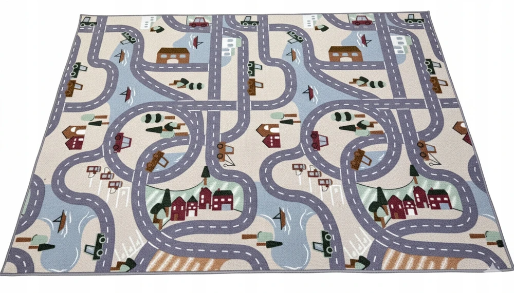 Bez Marki Vaikiškas kilimas SCANROAD CITY CARS PLAY BUILDINGS 200x200