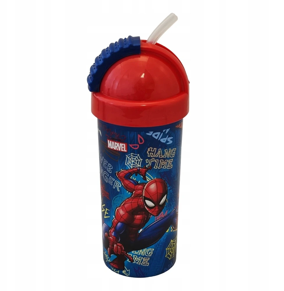 Bez Marki Vaikiškas vandens butelis mokyklai su užrakinamu puodeliu Spiderman Marvel 400ml