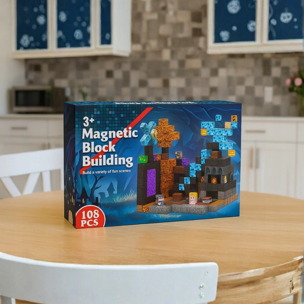 Bez Marki Vaikų žaislų rinkinys Magnetiniai blokai Linksmas logiškas pastatas
