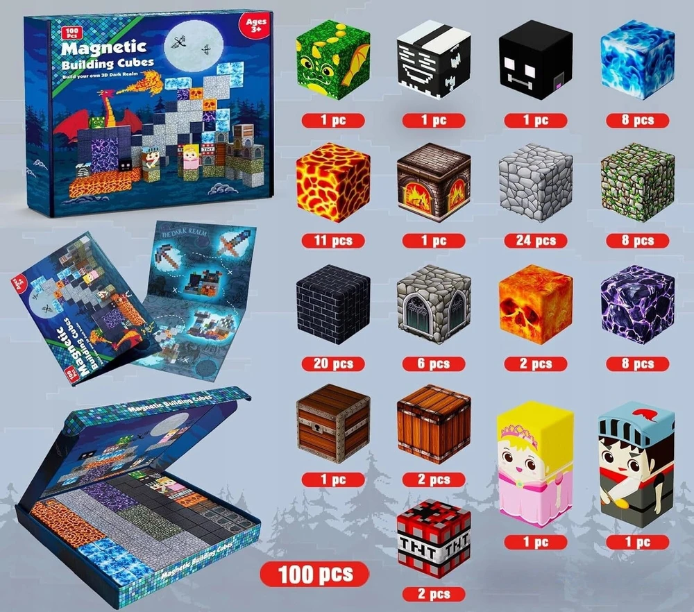 Bez Marki Vaikų žaislų rinkinys Magnetiniai blokai Linksmas logiškas pastatas