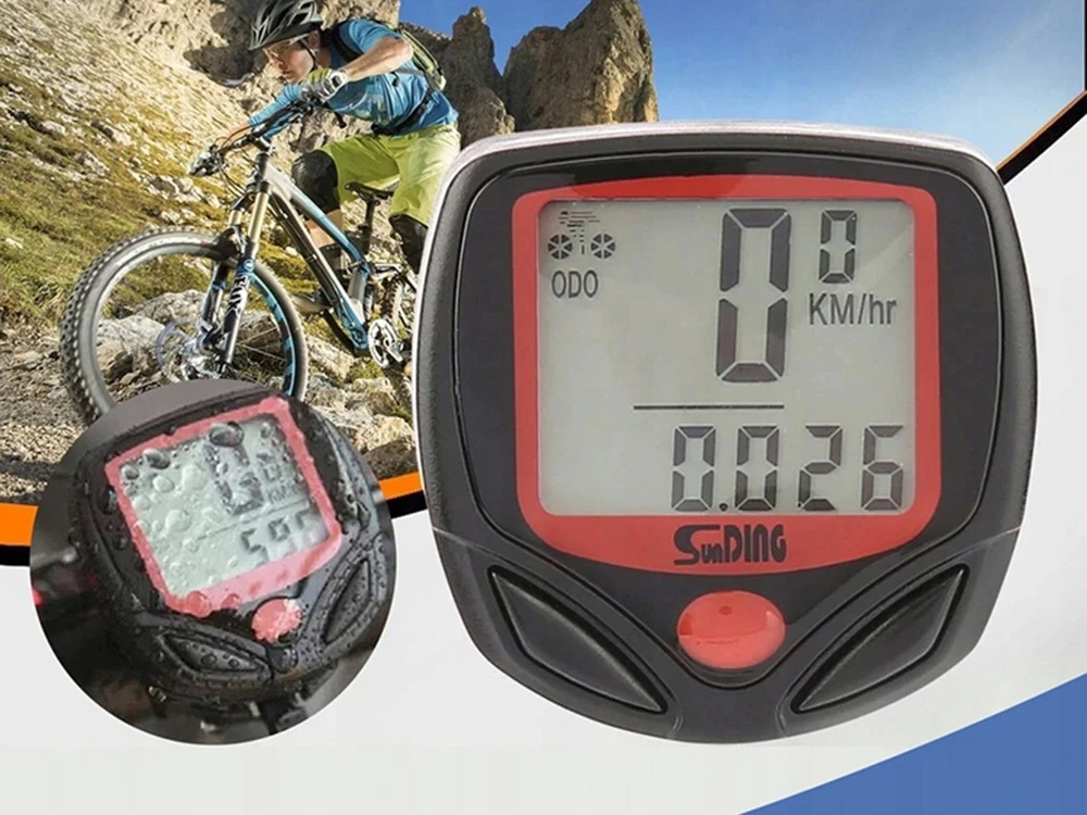 LUK Bez Marki Vandeniui atsparus LCD dviračio kompiuteris K455, juodas