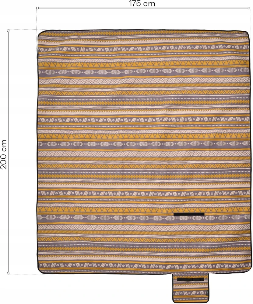 Bez Marki Vandeniui atsparus pledas 200x175cm: iškyloms, paplūdimiui, gamtai