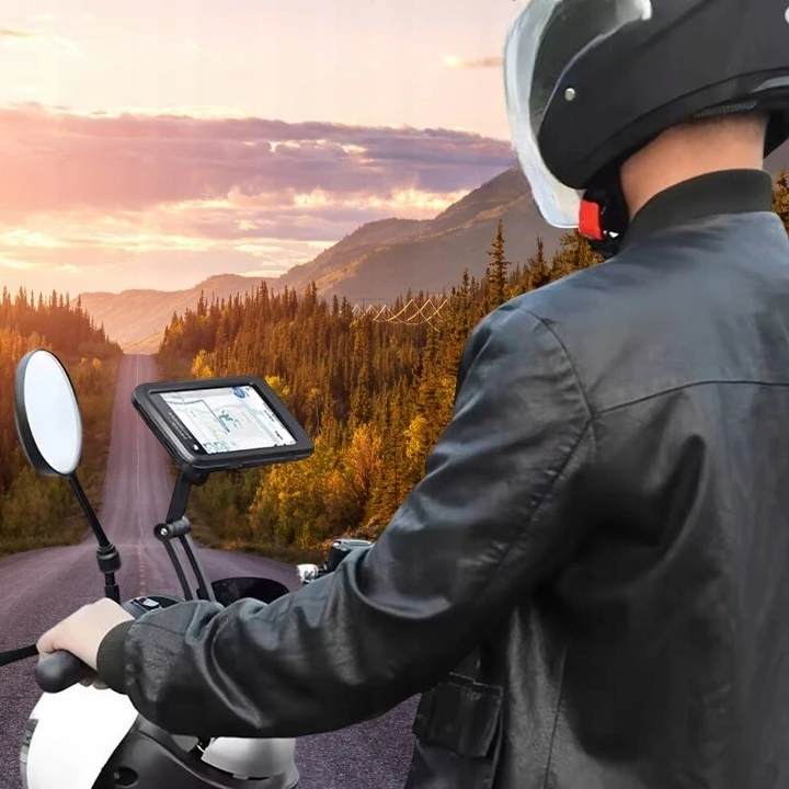 Bez Marki Vandeniui atsparus telefono laikiklis dviračiui, motociklui, vežimėliui, 360°