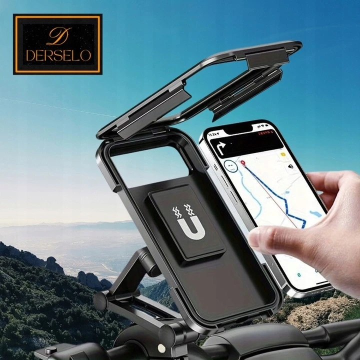Bez Marki Vandeniui atsparus telefono laikiklis dviračiui, motociklui, vežimėliui, 360°