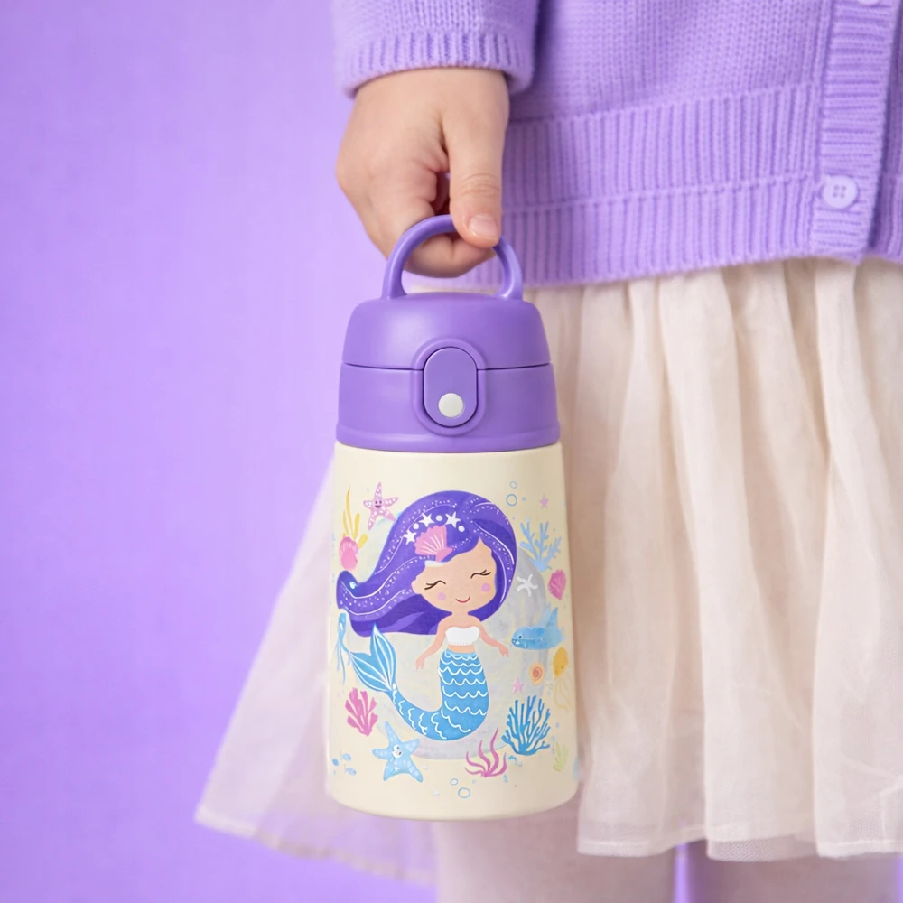 Bez Marki VANDENS BUTELIS VAIKAMS MOKYKLEI MERMAID SOVENTI MERMAID 400 ml