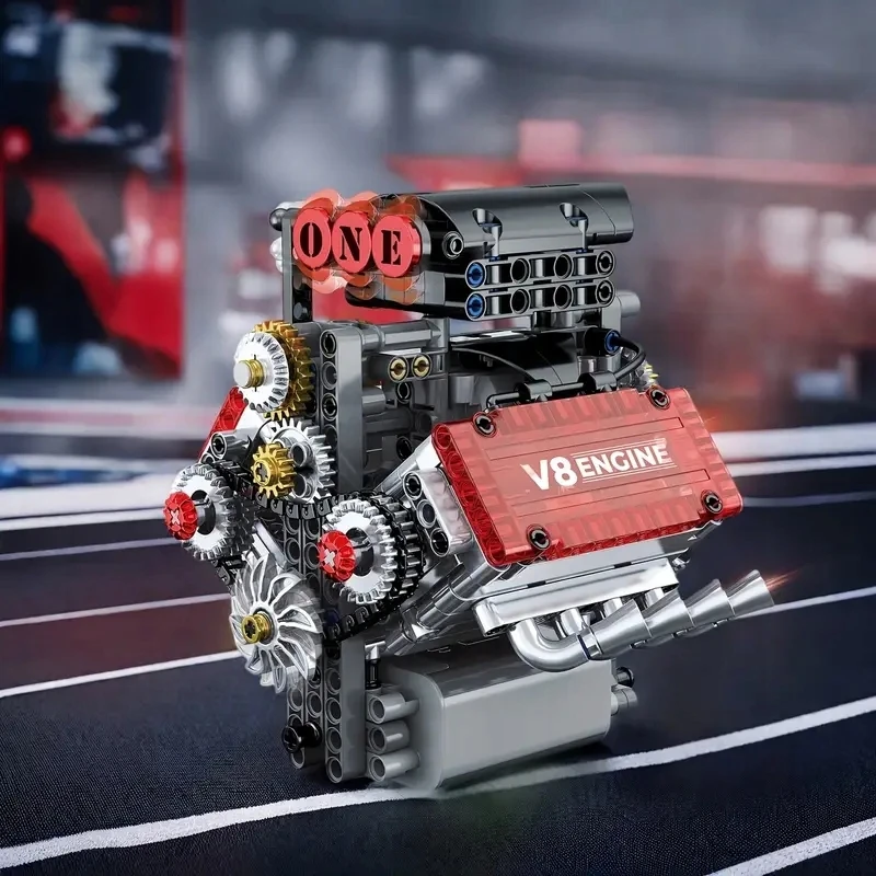 Bez Marki VARIKLIO MODELIŲ RINKINYS, MINI V8, KONSTRUKCINIAI BLAKAI, STATYBINIAI ŽAISLAI