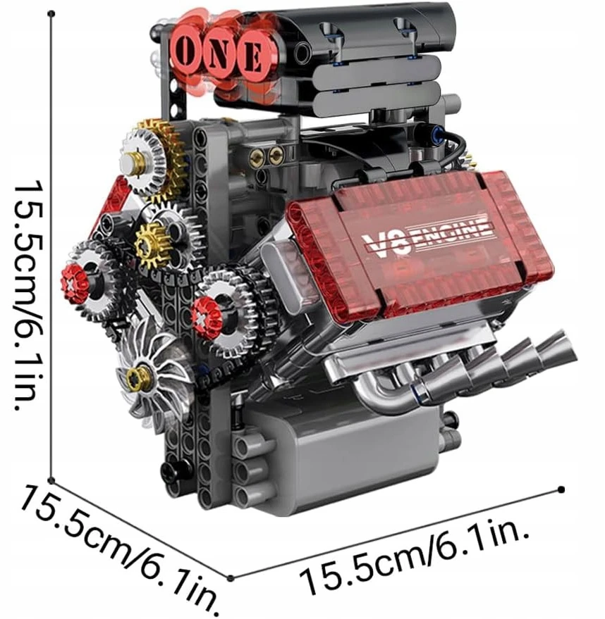 Bez Marki VARIKLIO MODELIŲ RINKINYS, MINI V8, KONSTRUKCINIAI BLAKAI, STATYBINIAI ŽAISLAI