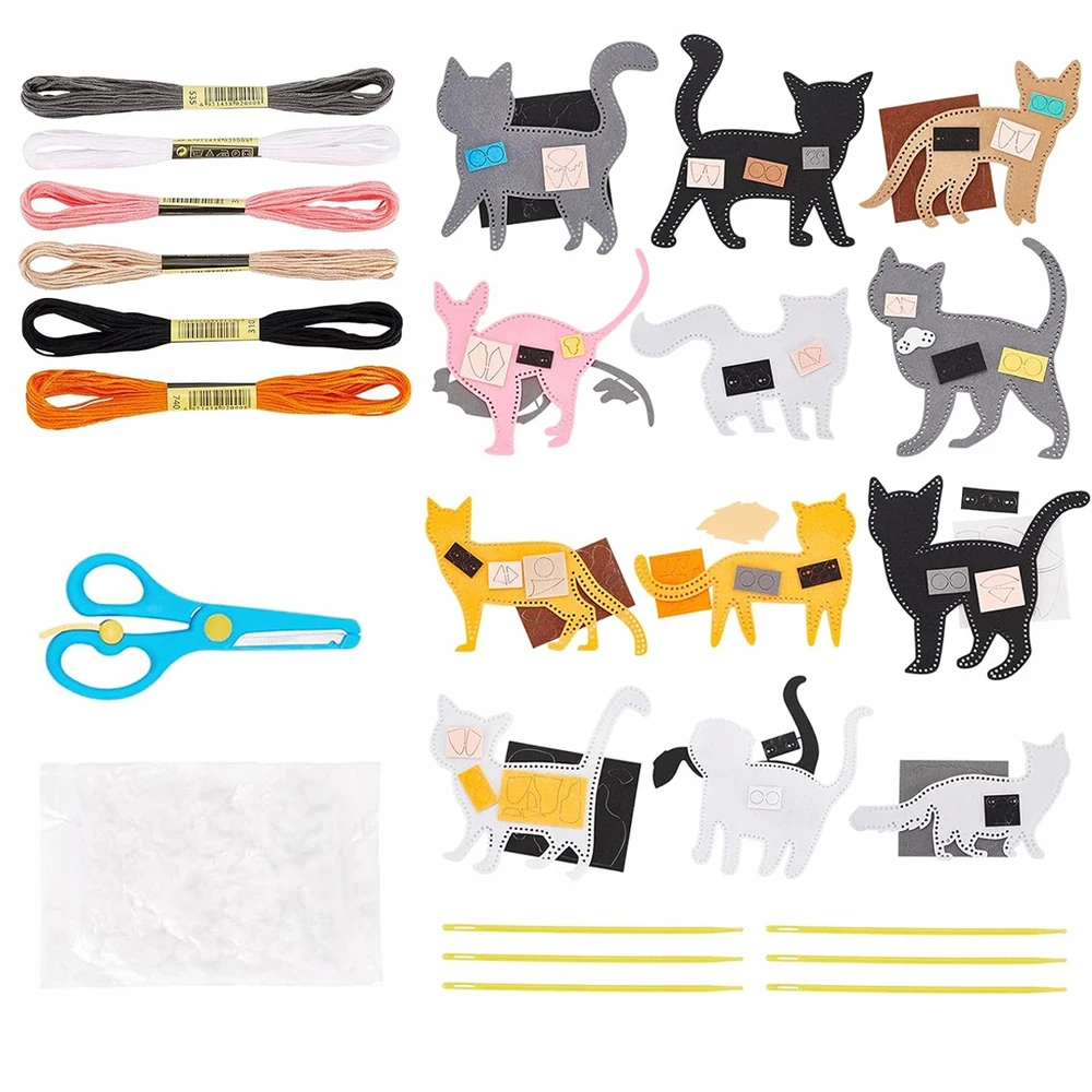 Bez Marki VELTINIAI GYVŪNAI KATĖS, SUSIJUSI DIY KATTEN 12 VIENŲ RINKINYS VAIKAMS