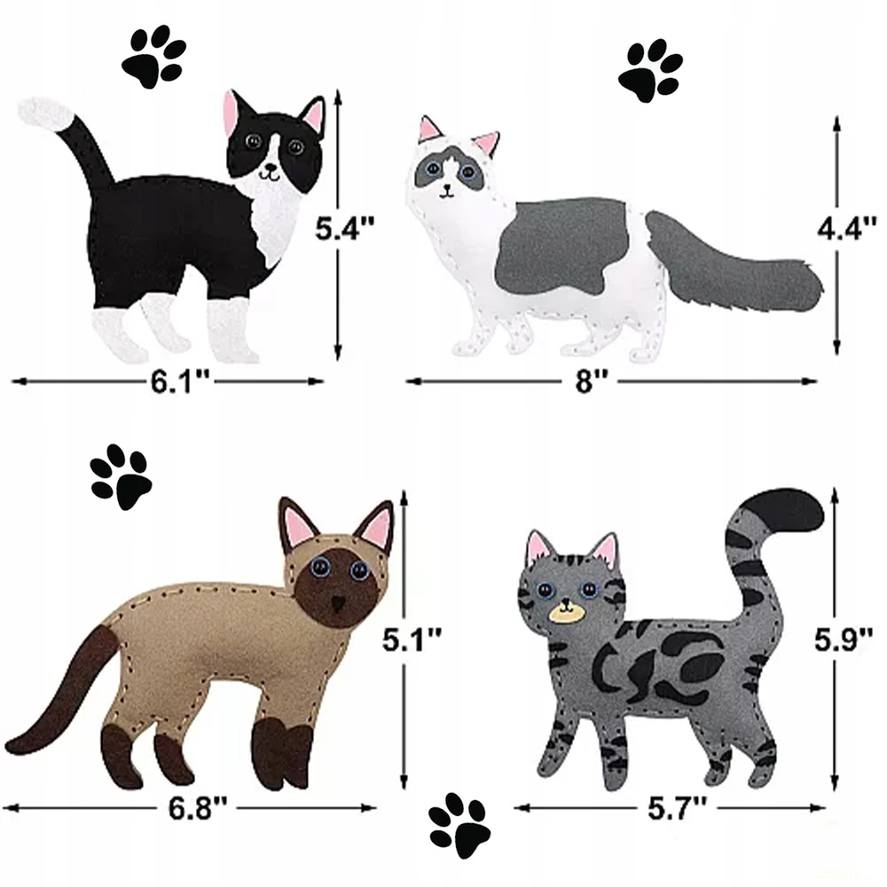 Bez Marki VELTINIAI GYVŪNAI KATĖS, SUSIJUSI DIY KATTEN 12 VIENŲ RINKINYS VAIKAMS