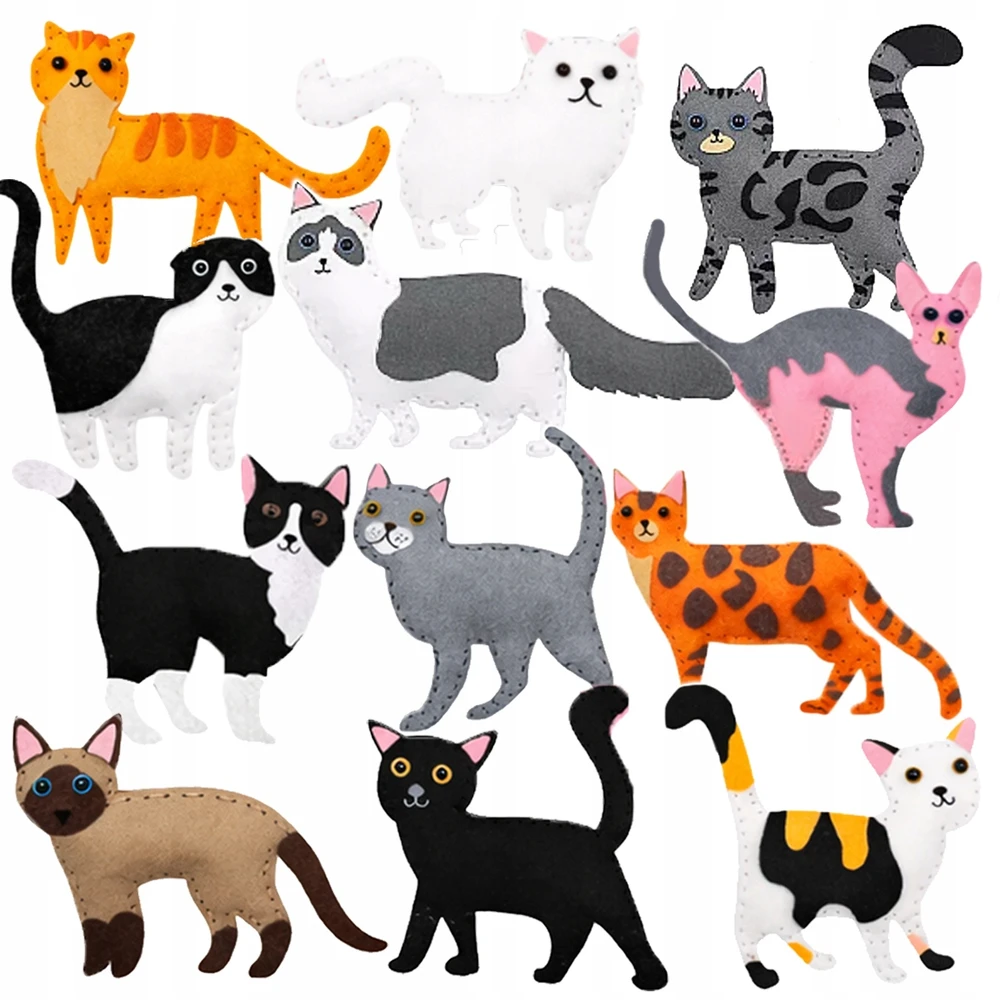 Bez Marki VELTINIAI GYVŪNAI KATĖS, SUSIJUSI DIY KATTEN 12 VIENŲ RINKINYS VAIKAMS