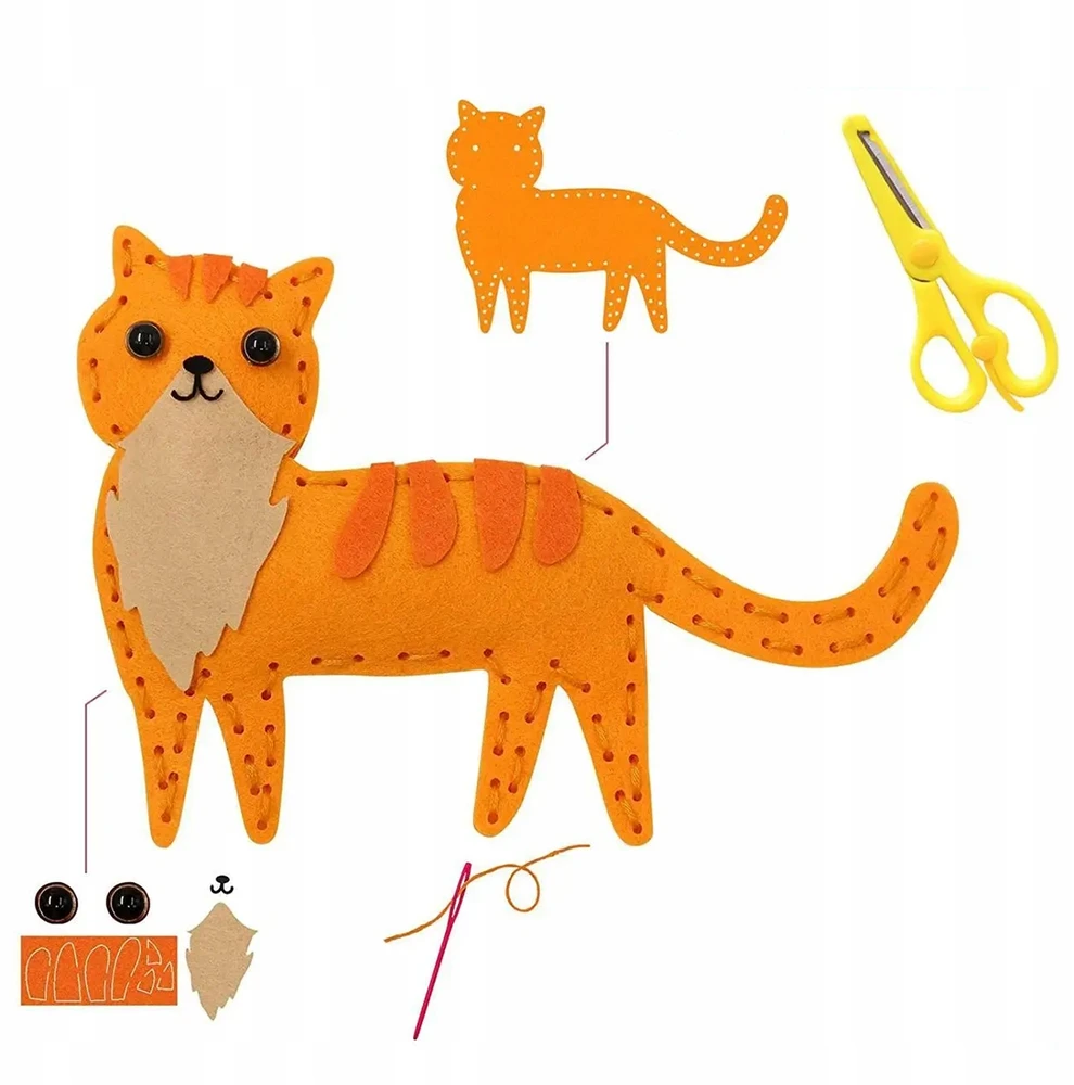Bez Marki VELTINIAI GYVŪNAI KATĖS, SUSIJUSI DIY KATTEN 12 VIENŲ RINKINYS VAIKAMS