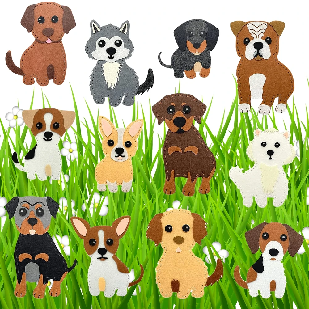 Bez Marki VELTININIAI GYVŪNAI ŠUNIŲ SIUVIMO VAIKAMS DIY DOG ŠUNIŲ RINKINYS iš 12