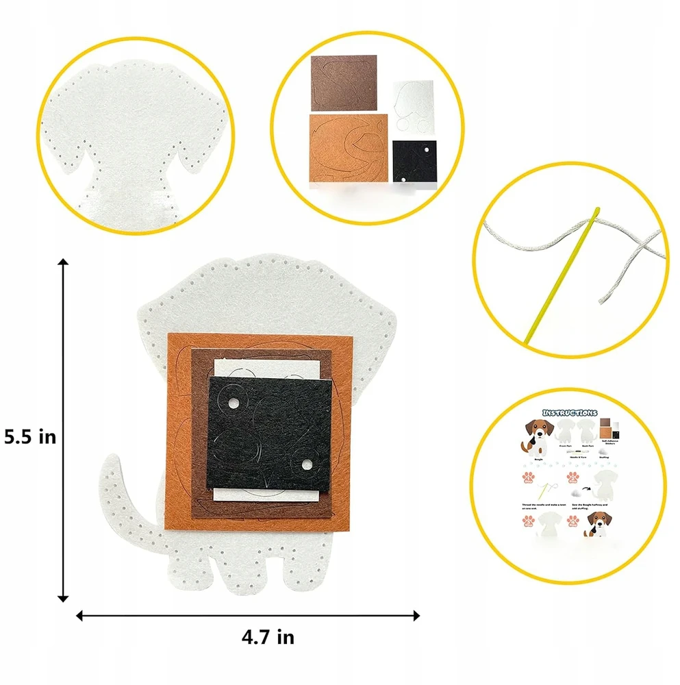 Bez Marki VELTININIAI GYVŪNAI ŠUNIŲ SIUVIMO VAIKAMS DIY DOG ŠUNIŲ RINKINYS iš 12