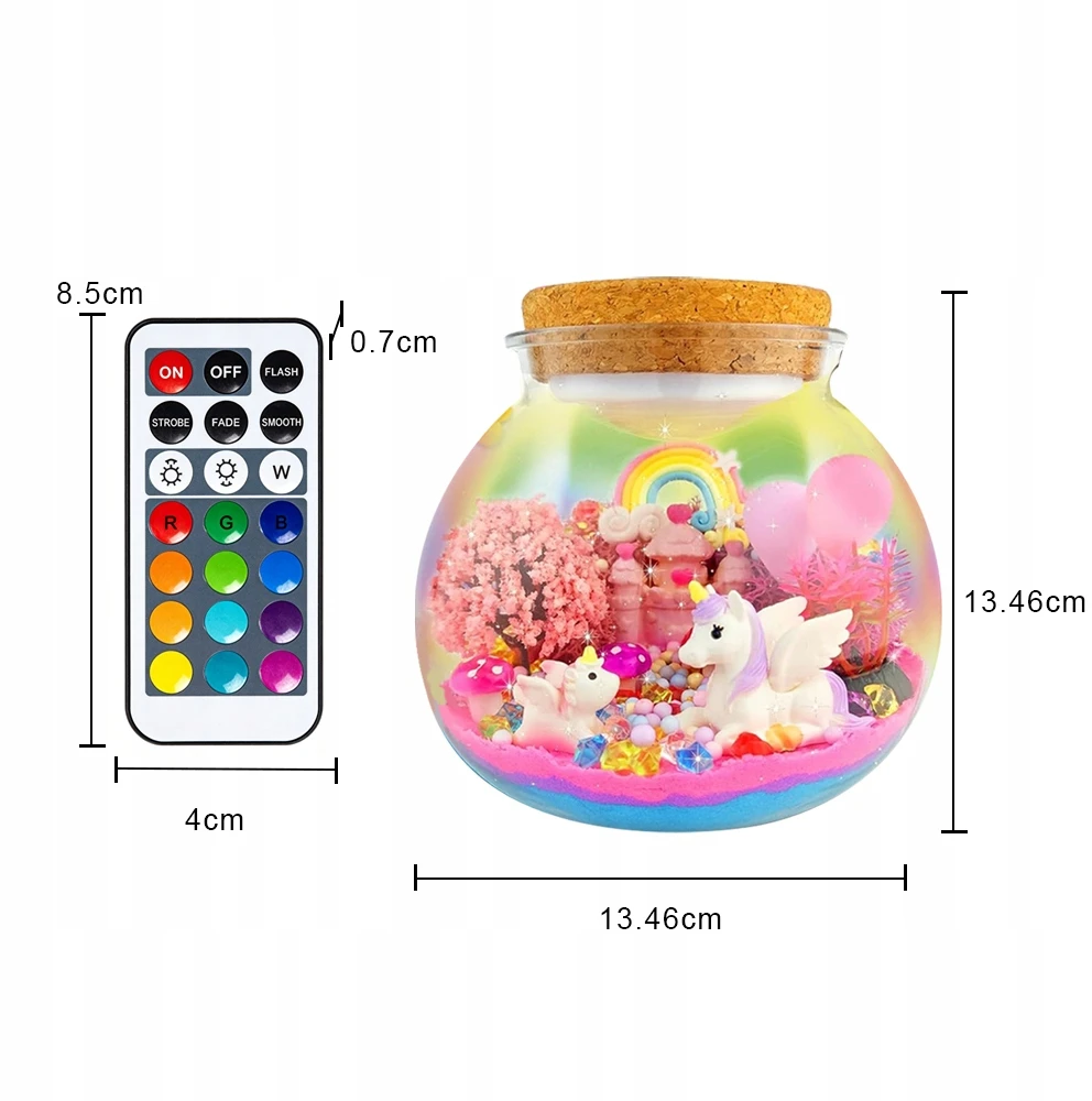 Bez Marki Vienaragis kūrybinis rinkinys Terrarium Night Light Kinetic Sand, pasidaryk pats