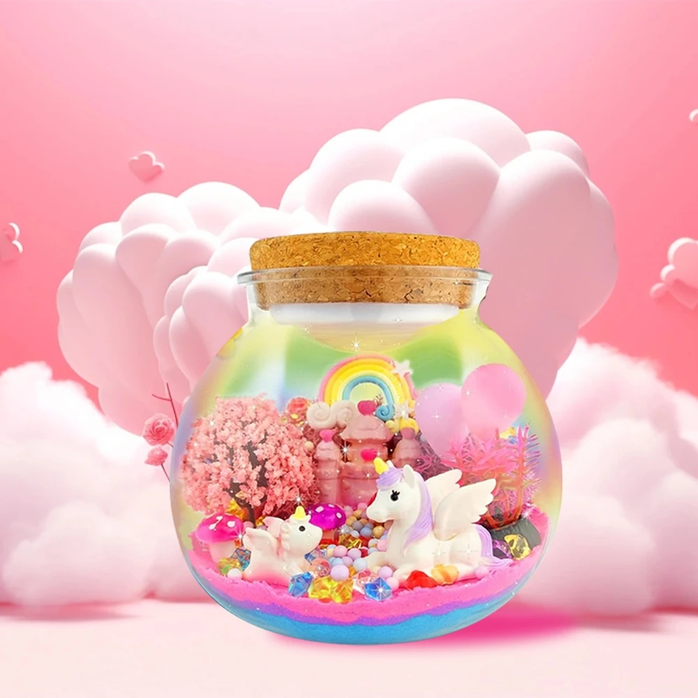 Bez Marki Vienaragis kūrybinis rinkinys Terrarium Night Light Kinetic Sand, pasidaryk pats