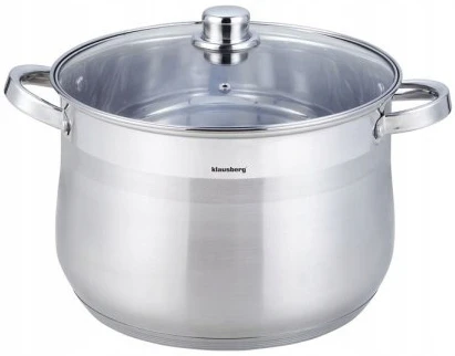 Bez Marki Vier OI24 puodas nerūdijantis plienas 24 cm 8,6 l indukcinis sidabras