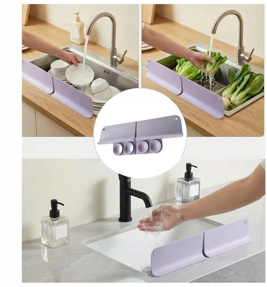 Bez Marki Virtuvės kriauklė, apsauganti nuo purslų, vonios kambarys Easy Clean Easy Violetinė Protector